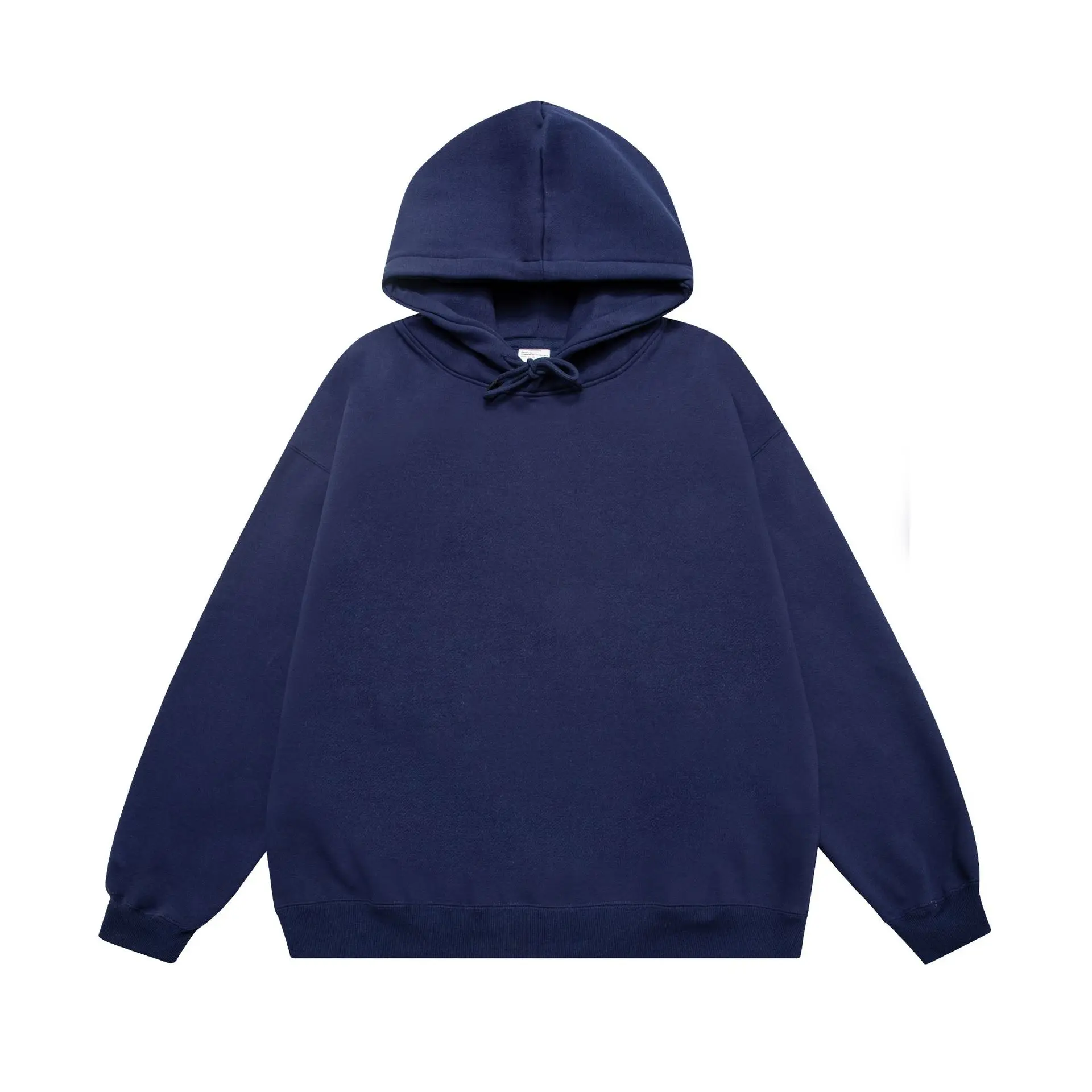 Autumn and winter 350G fleece trendy sweatshirt Morandi color oversize hoodie trendy brand solid color basic sweatshirt