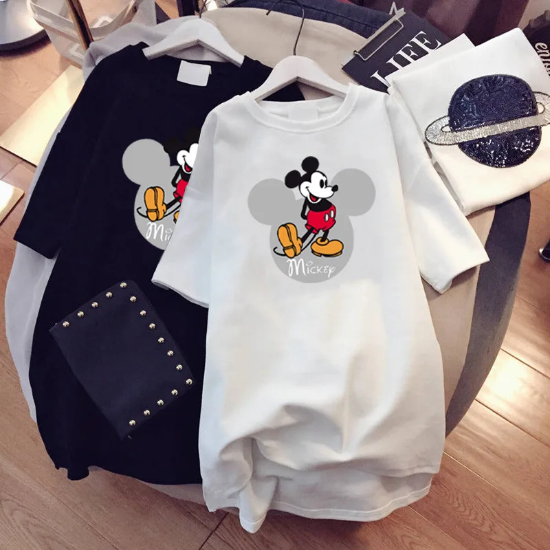 Fashion T-shirt Mickey Mouse Pattern Cartoon Women’s Summer Short-sleeved Loose Large Size Thin Section Half-sleeved T-shirt