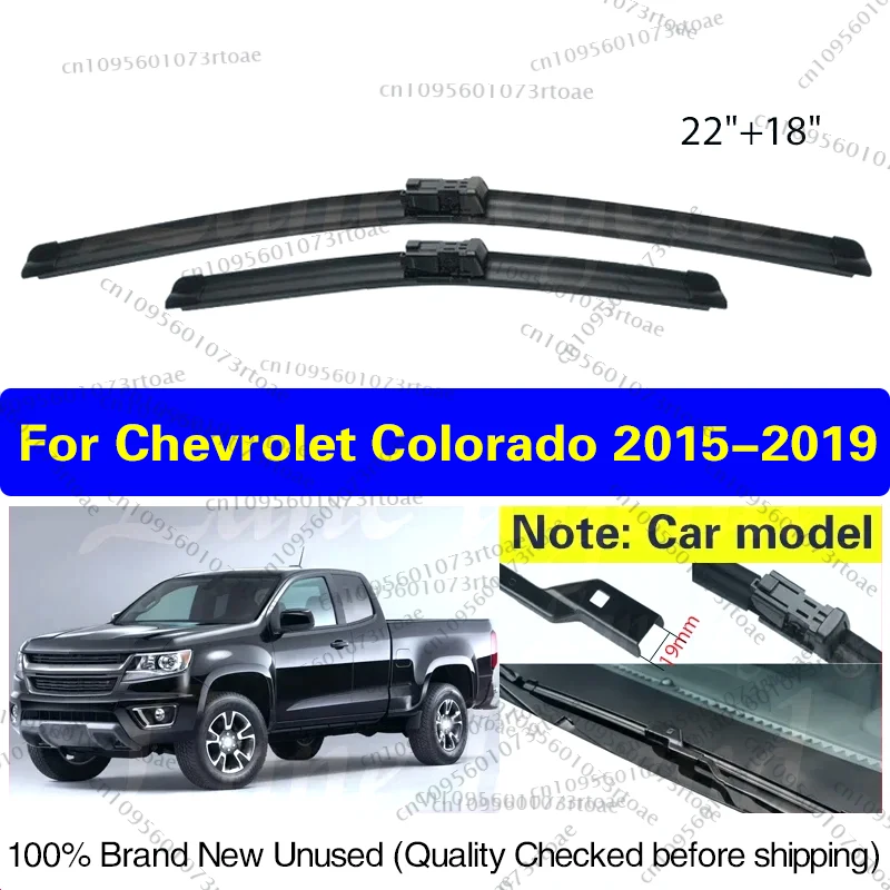 

Car Wiper Blades For Chevrolet Colorado 2015 2016 2017 2018 2019 Front Window Windshield Windscreen Brushes Accessories 22"+18"