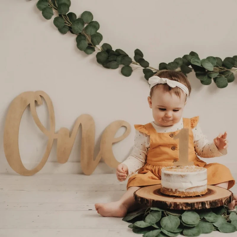 Custom Een Teken Foto Prop Voor Eerste Verjaardag, Houten Nummerbord, Eerste Verjaardag Fotoshoot, Een Teken, Eerste Verjaardag