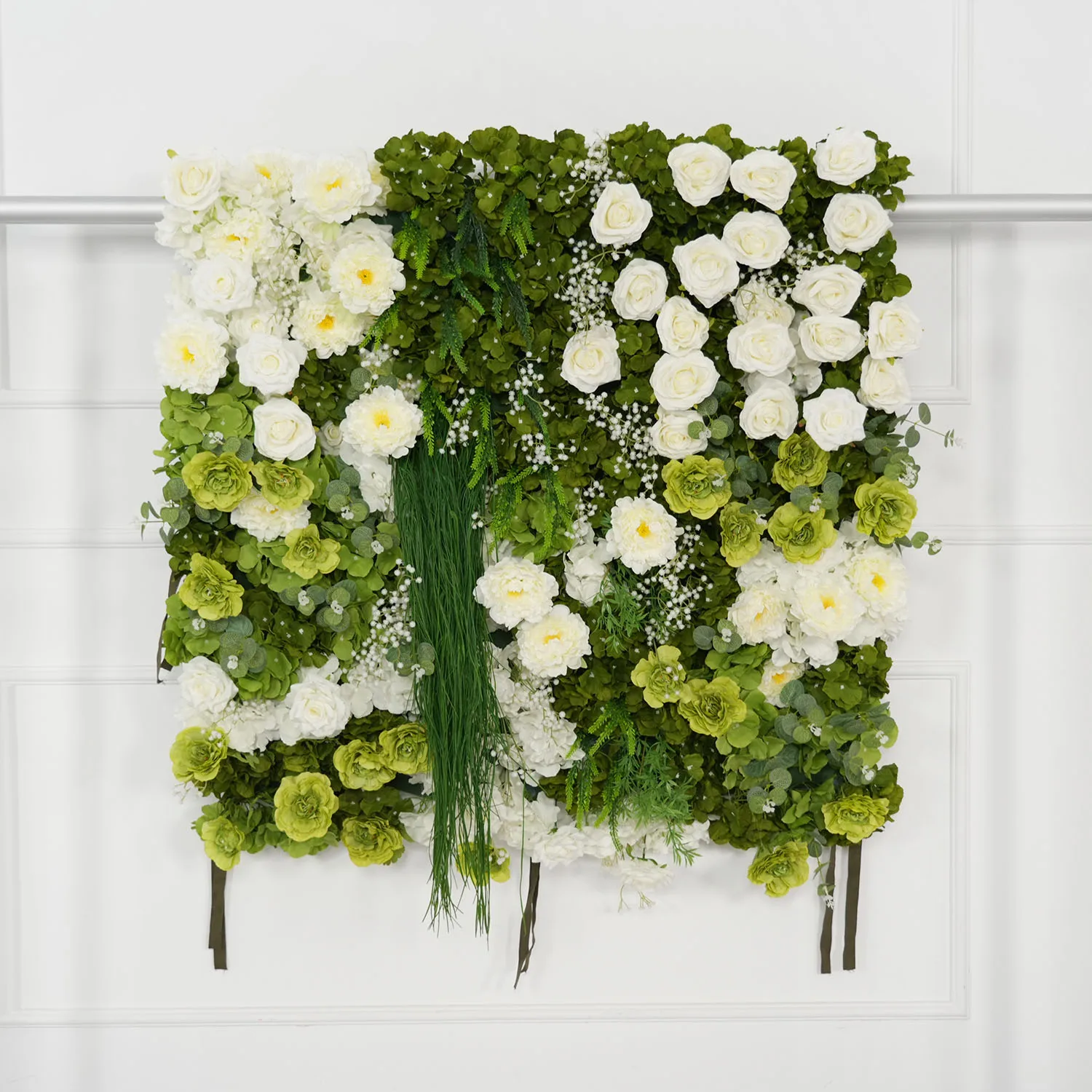 

Flower Wall Pink Rose Gradient Cloth Curtain Artificial Flower Outdoor Wedding Backdrop Decoration Party Event Roll Up Hanging