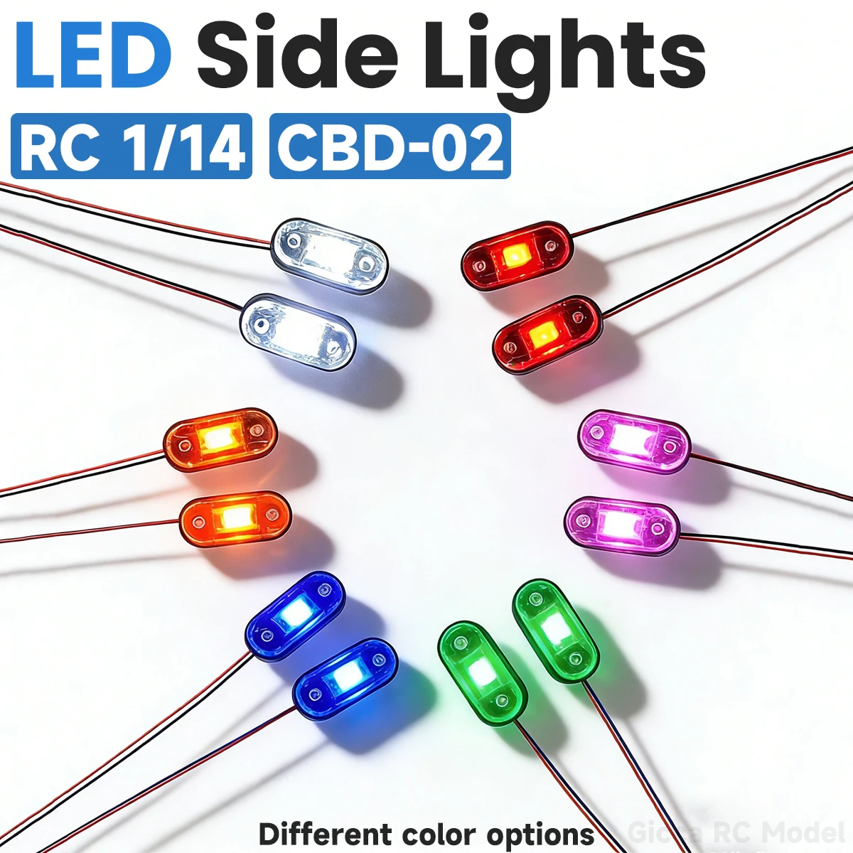 LED-Markierungsleuchte, Warnleuchte, Seitenleuchten CBD-02 für 1/14 Tamiya RC-Truck, Traktor, SCANIA 770S, R620, S780, DIY-Spielzeugauto-Modellteile