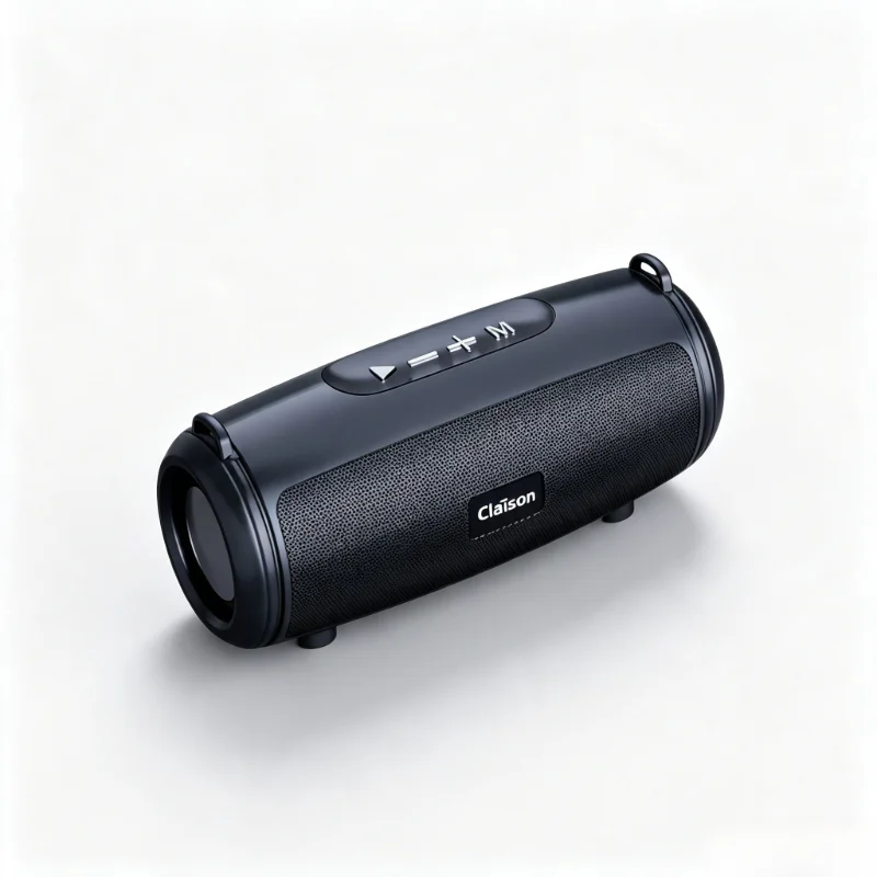 Claison Portable Cylindrical Bluetooth Speaker Wireless Subwoofer Heavy Bass Stereo Sound Outdoor Travel Speaker Support TF Card
