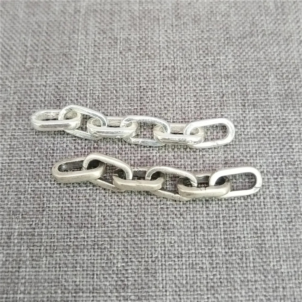 

2 Sterling Silver Paper Clip Chain Extenders 925 Silver Paperclip Bracelet Extension Chain