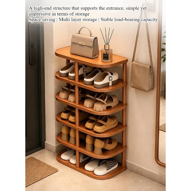 Shoe rack household door entrance multi-layer small narrow rental storage shoe cabinet simple indoor shoe storage rack