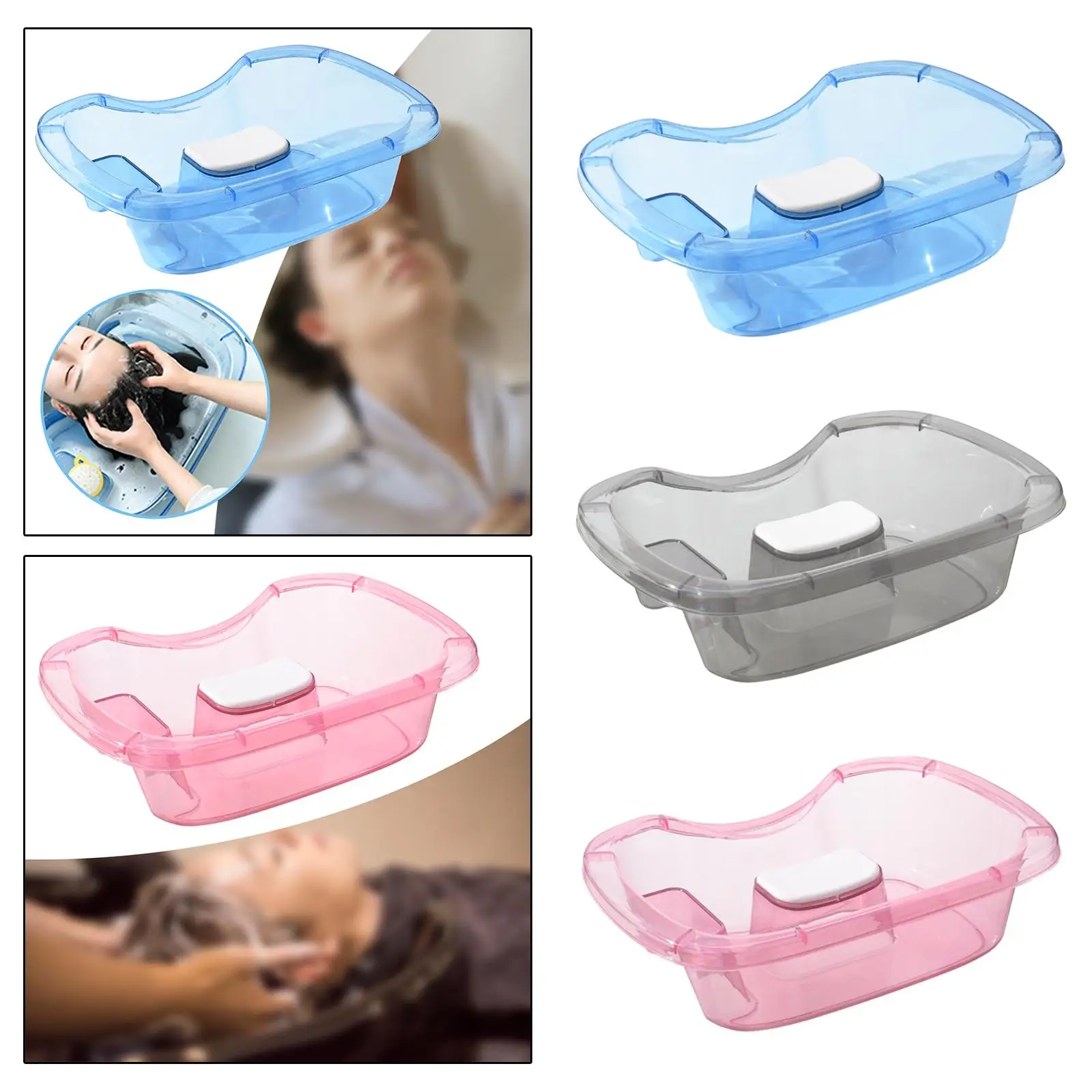 

Shampoo Basin Lightweight Rinse Basin Shampoo Bowl for Home Bedside Disabled