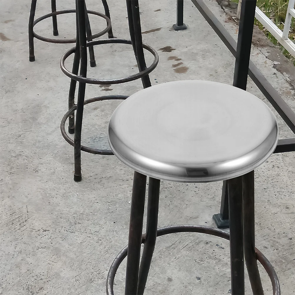 

Heavy-Duty Stainless Steel Round Stool Seat Cover Thickened Cushion Pad Factory Dining Hall Replacement
