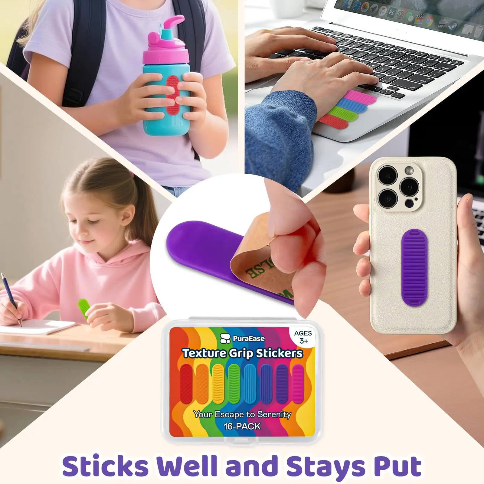 Silicone Sensory Strip Fidget Toys Kids Autism Decompression Calming Fidgeting Toy Adults Stress Desk Anxiety Relief Sensory Toy