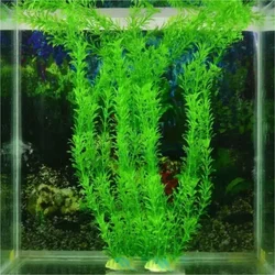 Aquarium Simulation Plant Aquatic Fish Tank Plants Plastic Artificial Water Grass Fish Tank Decoration Accessories(About 32cm)