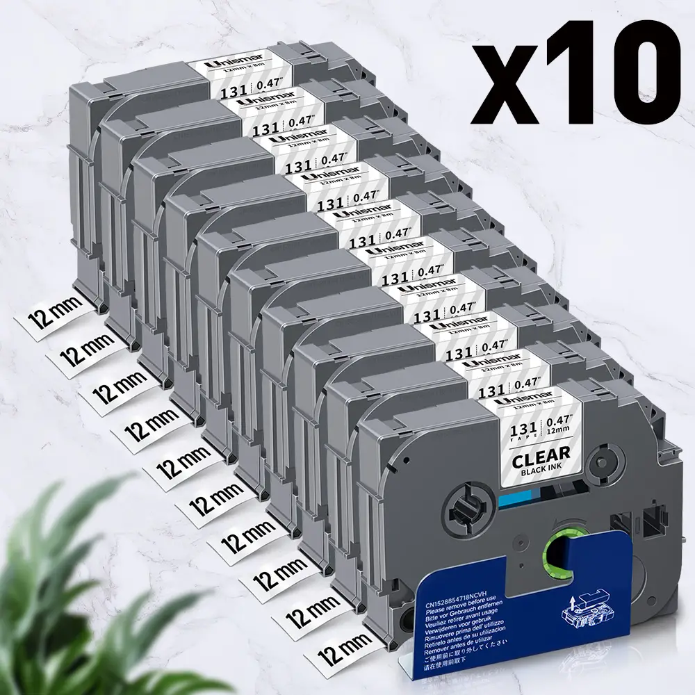 5pk/10pk 6/9/12mm tze231 compatível para brother p-touch tze221 tze211 tze-branco-etiqueta de laminação de fita para impressora brother pth110