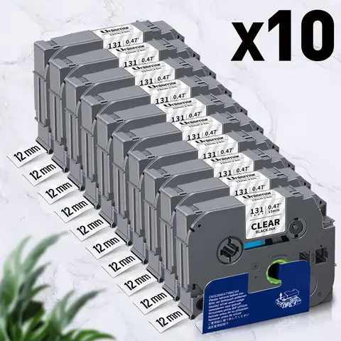 5PK/10PK 6/9/12mm TZe231 Compatible for Brother P-touch TZe221 TZe211 TZe-White-Tape Lamination Label for Brother PTH110 Printer