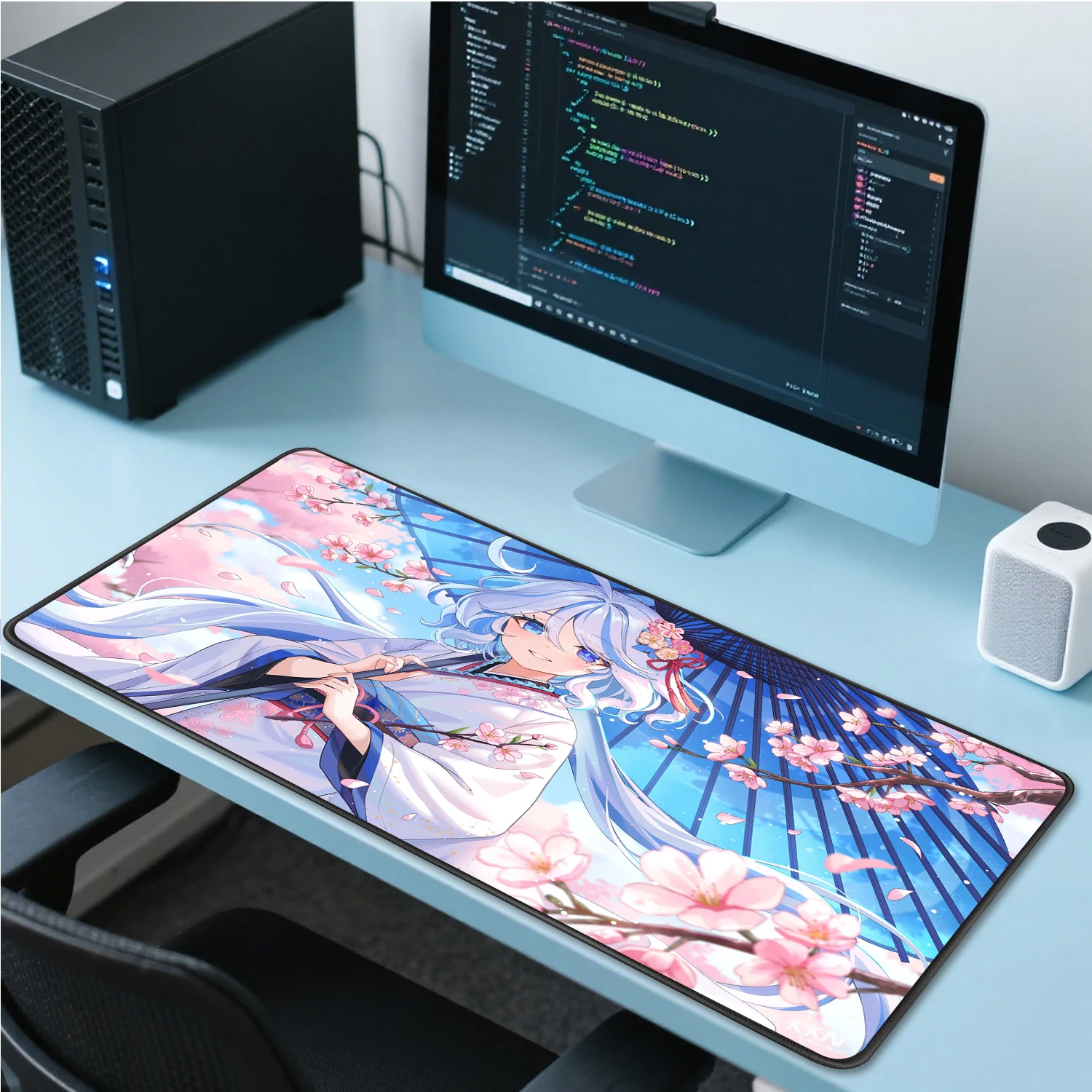 

Коврик для мыши Genshin Impact Furina, коврик для мыши xxl 40x90 см, милый Kawaii, большой настольный коврик, нескользящий большой коврик для компьютерной клавиатуры
