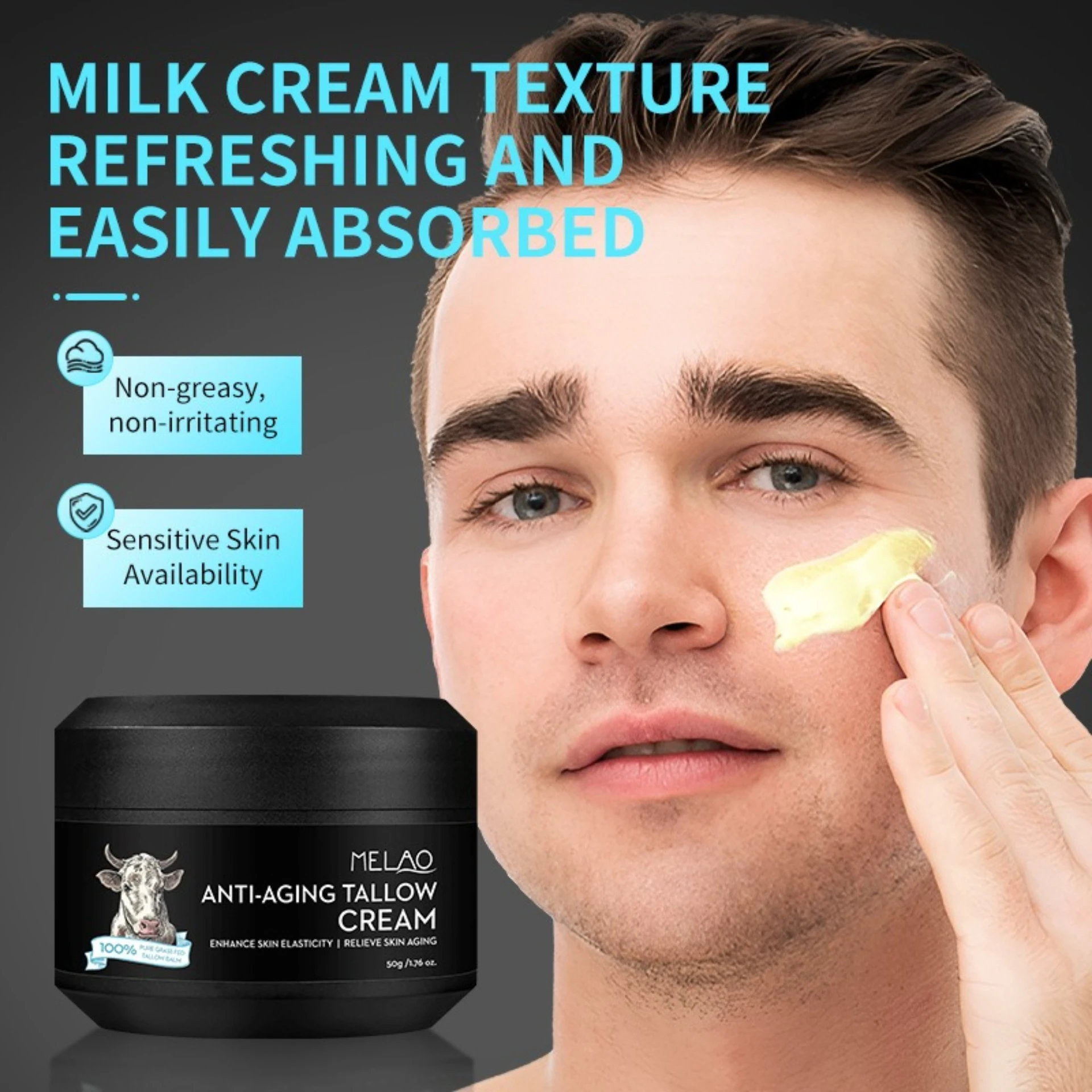 Men's Butter Cream Moisturizing Hydrating Fading Fine Line Moisturizer Butter Plain Cream Facial Care Skincare