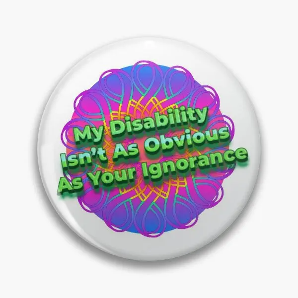 Obvious Disability  Soft Button Pin Metal Women Jewelry Badge Hat Creative Gift Brooch Collar Decor Cartoon Fashion Clothes