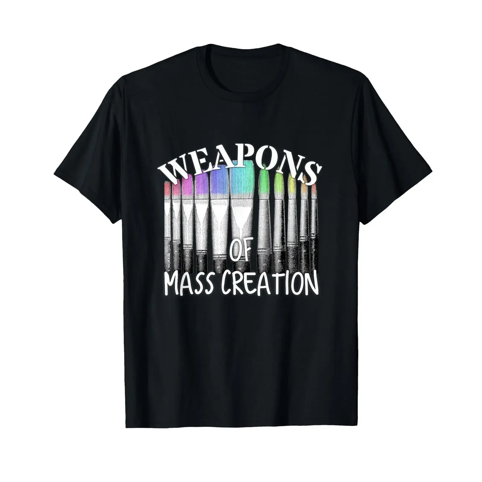 Weapons of Mass Creation T Shirt Art Supplies vintage Washed Stylish Casual homme streetwear Versatile Slightly Soft