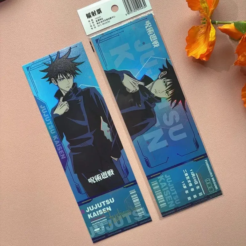 Jujutsu Kaisen Gojo Satoru Itadori Yuji animation peripheral laser ticket creative double-sided hot stamping bookmark stationery