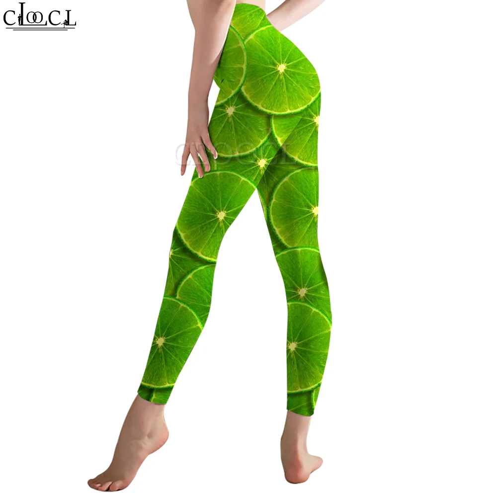 CLOOCL Fashion Casual Women Legging Lime Fruit Slices Pattern 3D Printed Trousers dla kobiet Gym Workout Sexy Yoga Pants