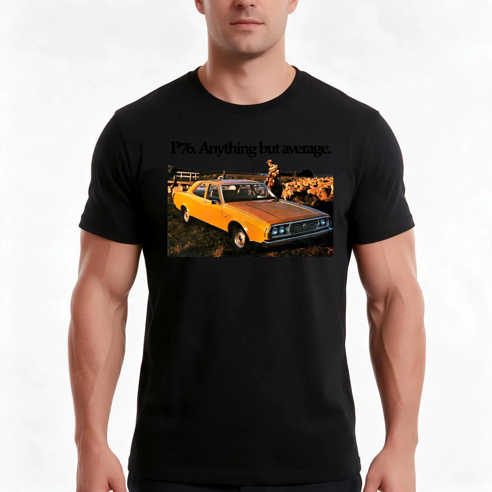 LEYLAND P76 T-Shirt, Summer Casual Cotton Tee, Oversized Streetwear Tops, Vintage Graphic Print, Loose Fit Short Sleeve