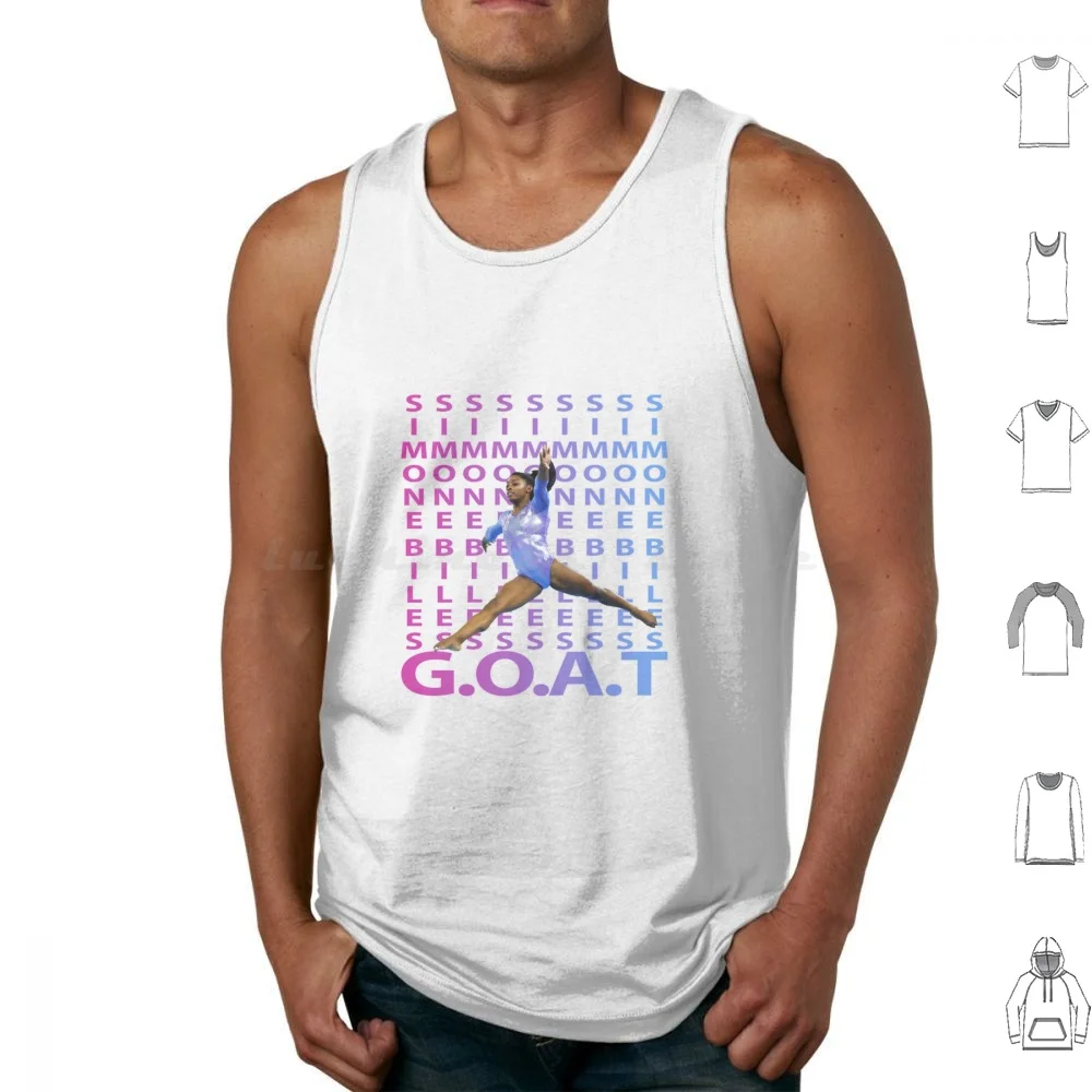 

Simone Biles-Goat Tank Tops Print Cotton Artistic Gymnast Simone Biles Sport Greatest Simone Biles Artistic Gymnast Simone