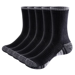 YUEDGE Men's Moisture Wicking Casual Athletic Socks Performance Cotton  Cushioned Crew Work Boot Socks for Men (6 Pairs)