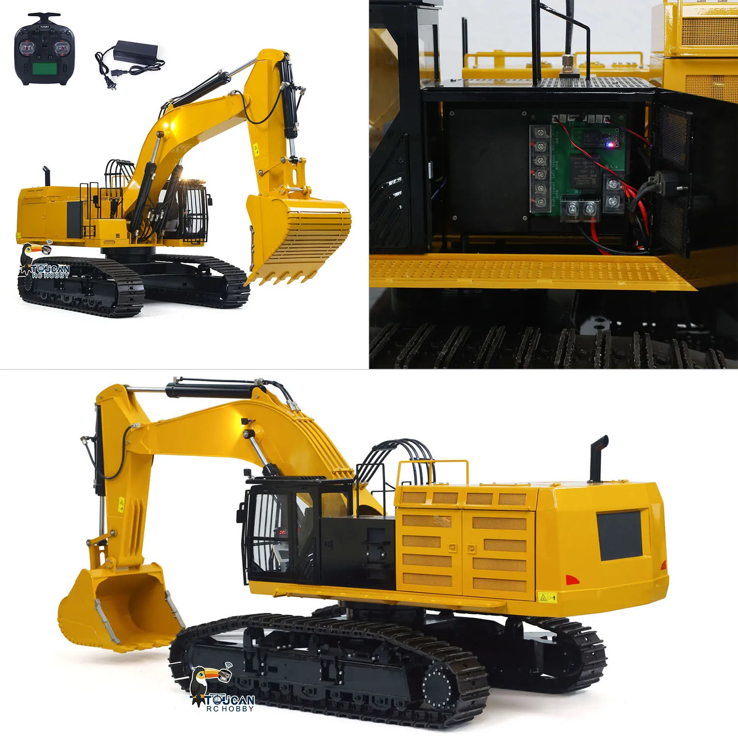 1/8 390F RC Metal Hydraulic Excavator RTR Track Heavy Duty Car Construction Engineering Digger Vehicles Model Toy TH22724