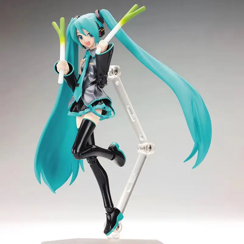In Stock 14cm Figma Hatsune Miku Anime Action Figures Movable The Props Desktop Decoration Collection Pvc Model Toy Kids Gift