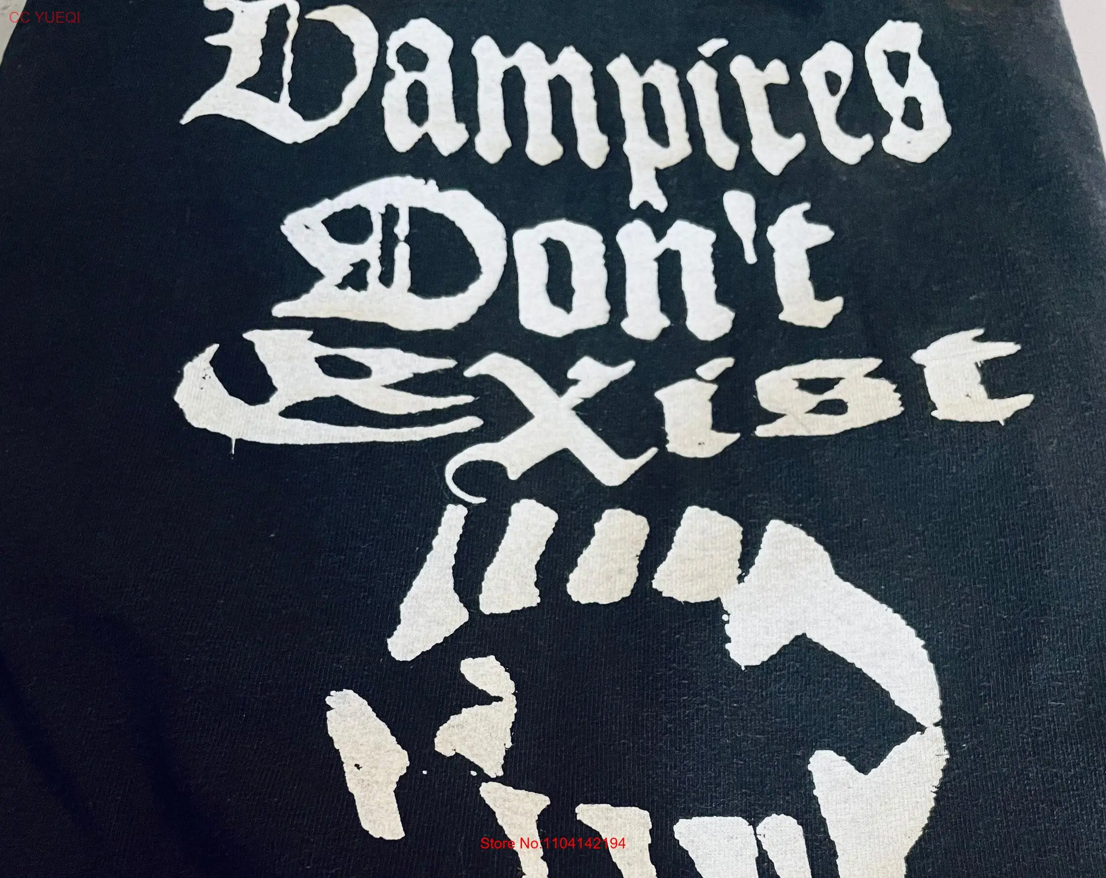 Vampires Don't Exist t shirt vampire small 5XL black cute horror movie goth gothic unisex long or short sleeves