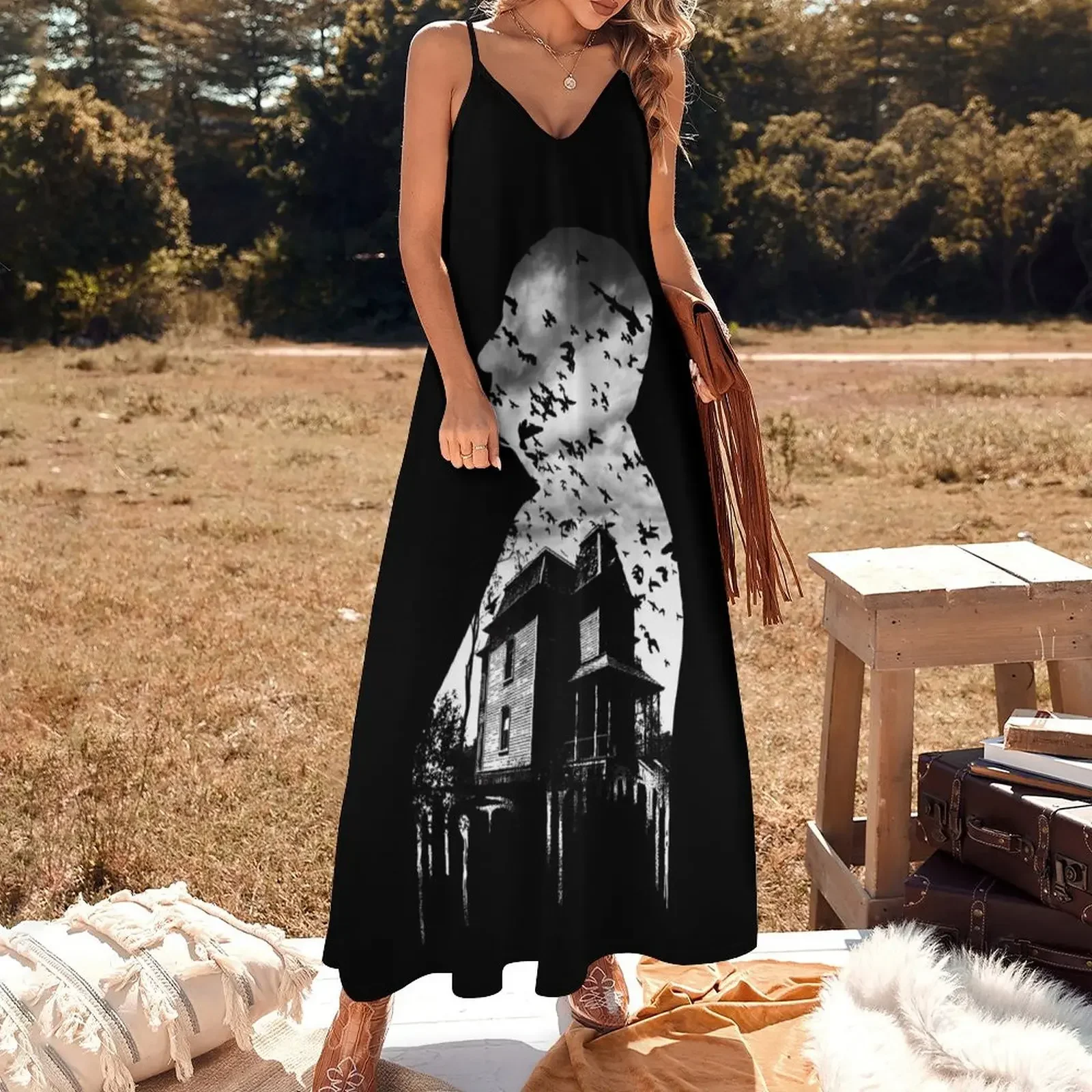 Alfred Hitchcock Collage Sleeveless Dress Bride dresses Woman fashion Dress