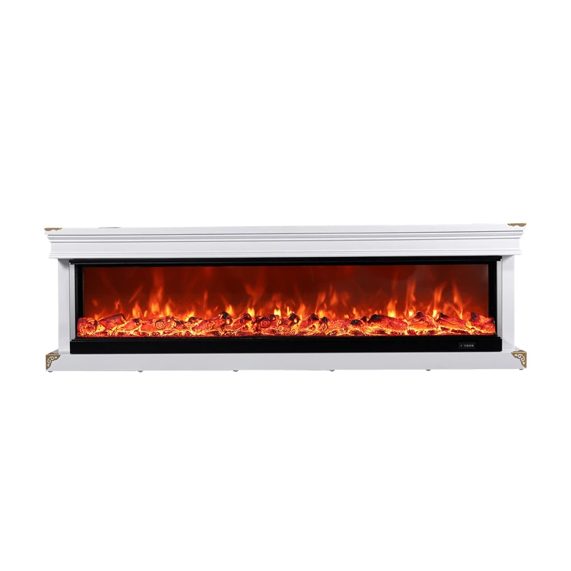 

2-meter European style fireplace decoration cabinet, simple fireplace frame, solid wood American style fireplace heating