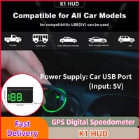 K1 HUD Head-up Display Car GPS Digital Speedometer Universal Speed Windshield Projector Plug&Play Auto Electronic Devices