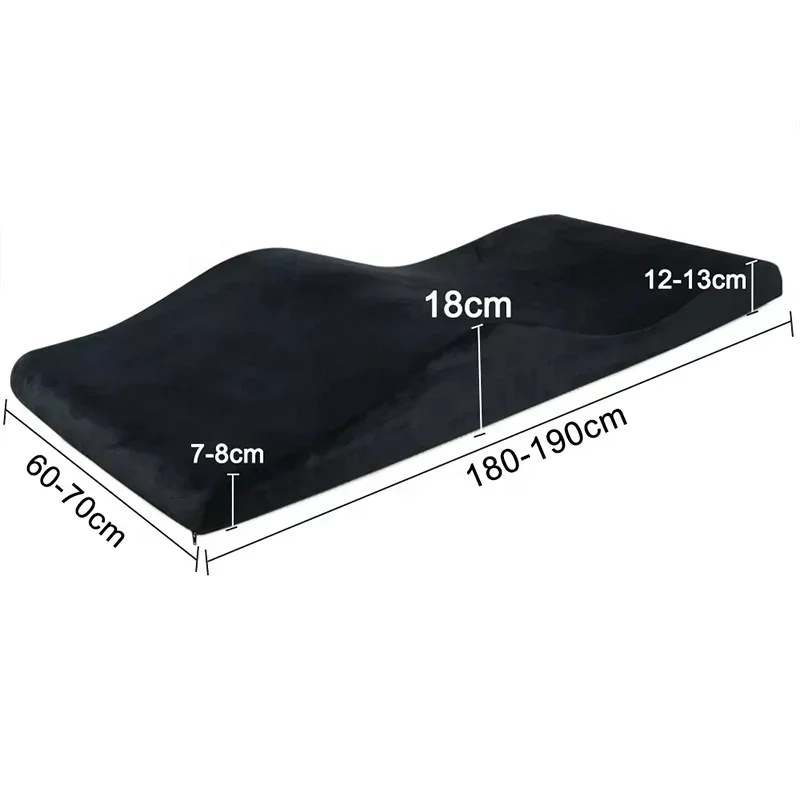 Velvet eye lash bed pads cushion salon orthopedic curved eyelash table foam topper sponge eyelash curve topper mattress