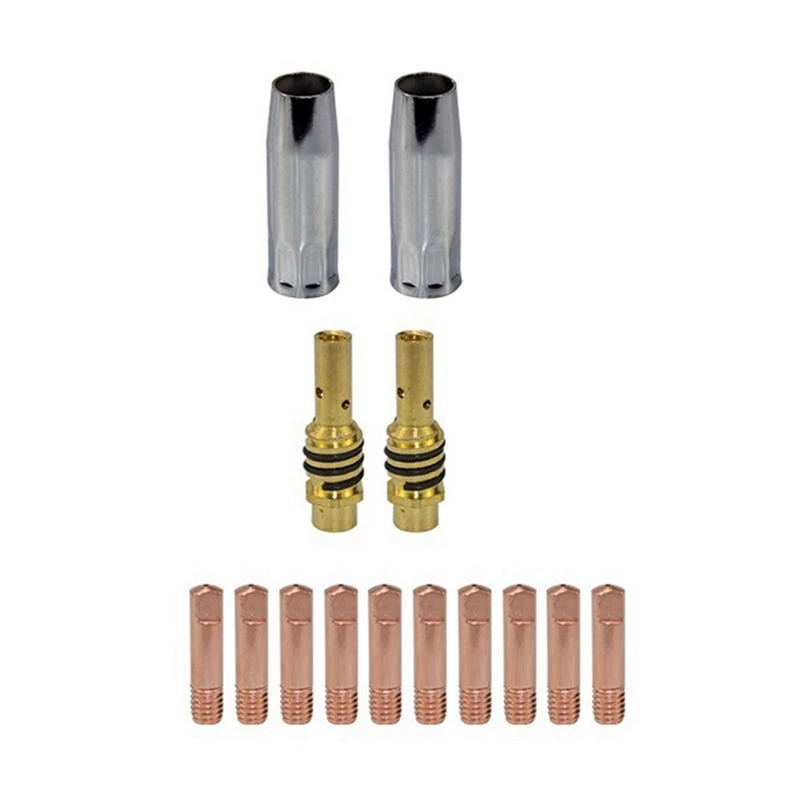 

14Pcs Welding Torch Nozzle MB-15AK Argon Arc Welding Nozzle Contact Tip For 15AK MIG Welder