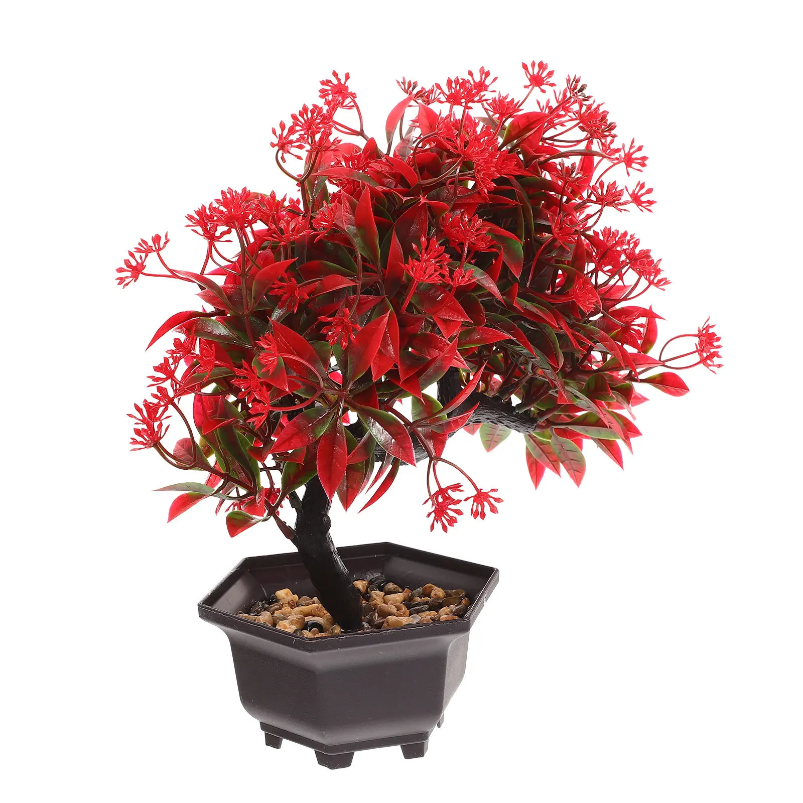 

Realistic Small Artificial Bonsai Tree Fake Plant Desk Decoration Plastic Potted Bonsai for Home Office Table Decorative
