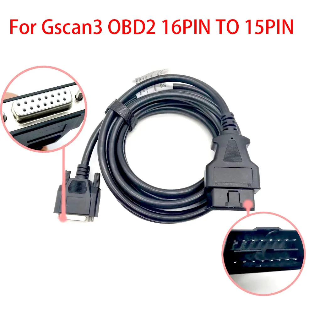 

Cable for Gscan3 OBD2 16PIN TO 15PIN Car Diag Key Programmer G1PDDCA001 G1PDDCA006 Connects Main Test Line for Gscan 3 2