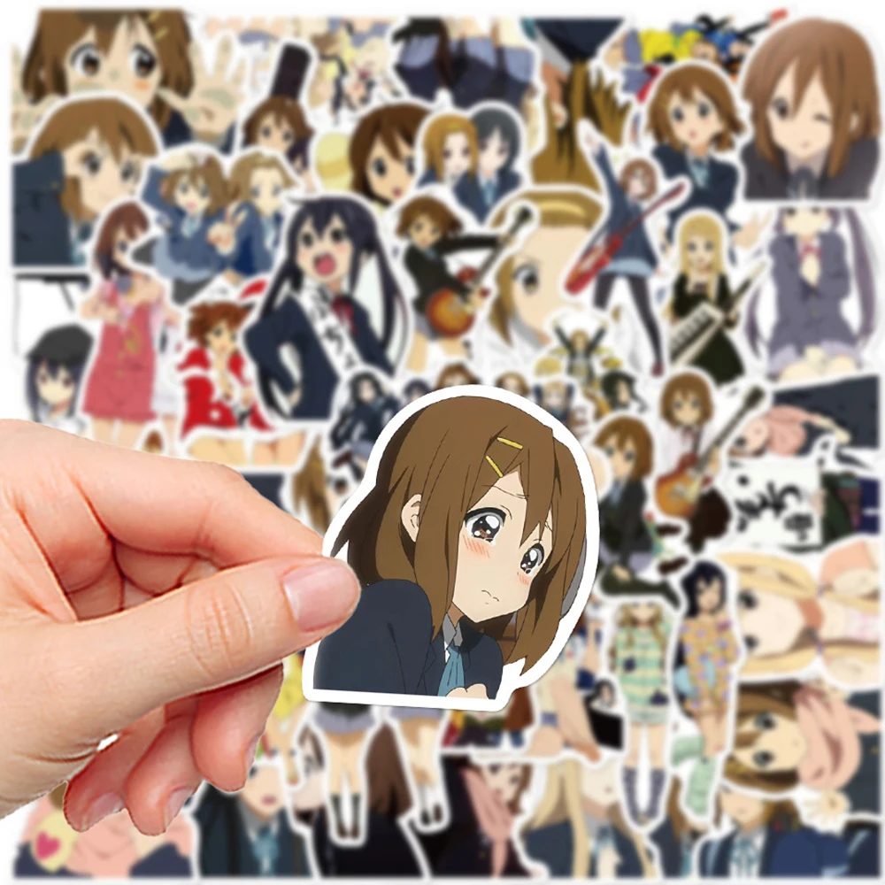 10/30/50 шт. K-On аниме наклейки Hirasawa Yui Akiyama Mio стикеры Tainaka Ritsu Kotobuki Tsumugi наклейки