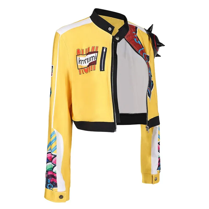 Женское пальто Руми с героями мультфильмов, костюм Fantasia, короткая куртка, наряды на Хэллоуин, карнавал, вечеринку, костюм для взрослых, 5;d'2.