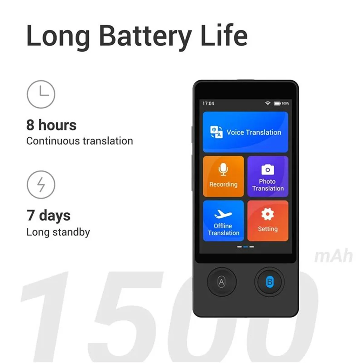 Mesin penerjemah suara AI W12 portabel, mesin penerjemah foto teks translasi Real-Time cerdas bahasa nasional 144