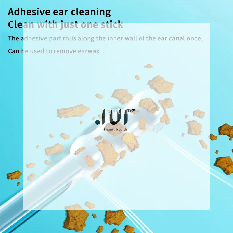 /Box New Silicone Disposable Ear Swabs Soft Ear Cleaner Sticky Ear Swabs Sticky Earwax Remover Stick Adults 24PCS
