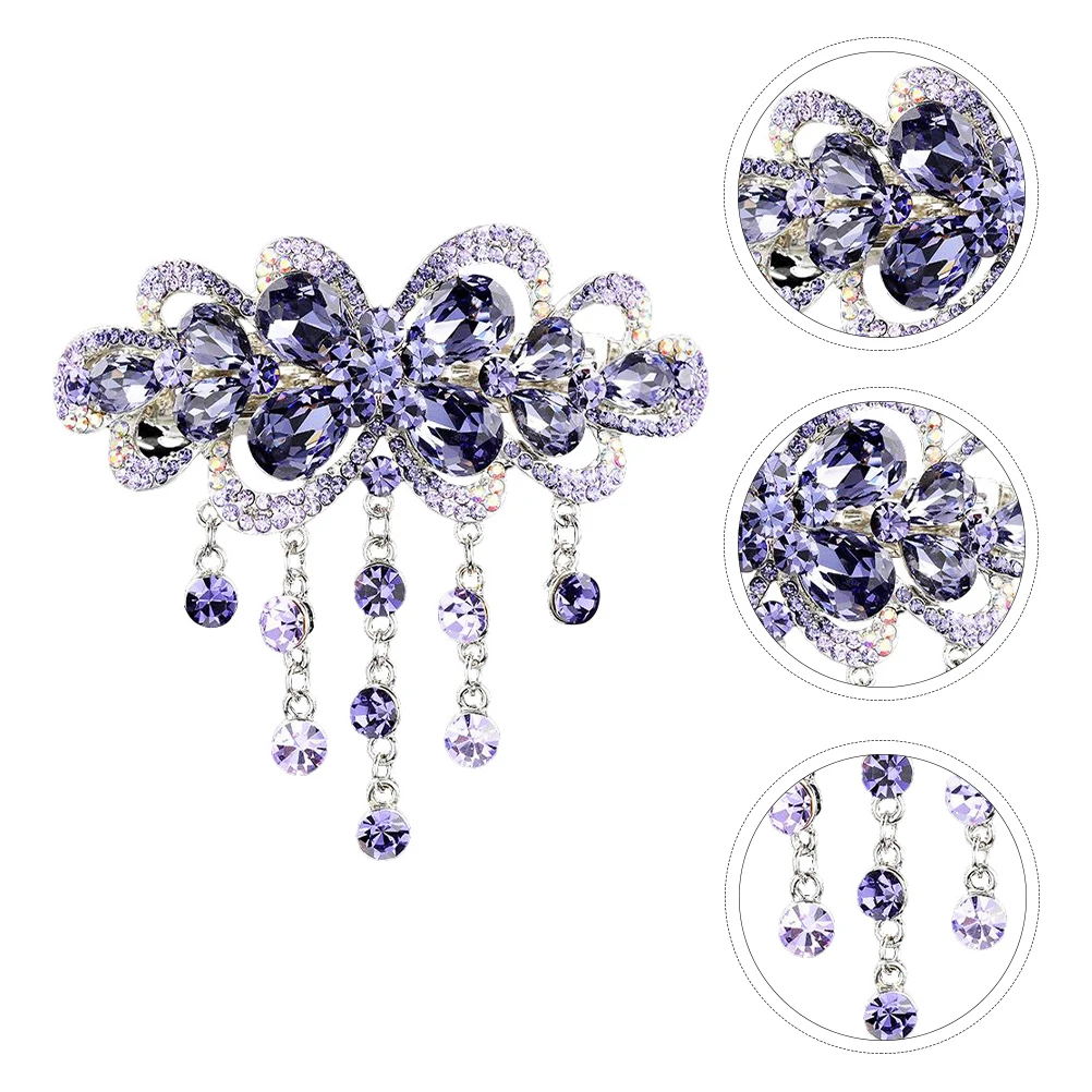 

Rhinestone Clips High Quality French Barrette Girls Headdress Spring Clip Hair Styling Non Slip Thick Thin Straight Curly Long
