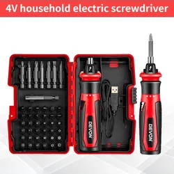 DEVON 4V Mini Electrical Screwdriver Set Smart Cordless Electric Screwdrivers USB Rechargeable Hand Screw Driver Drill Tools