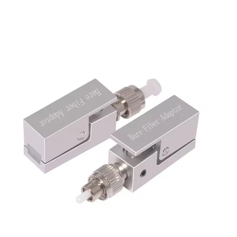 FC square bare fiber adapter flange temporary connection OTDR test bare fiber coupler with optional inner diameter