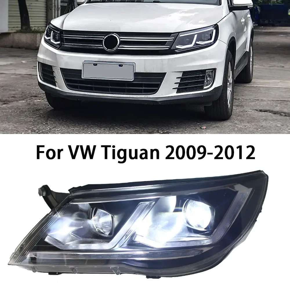 

Car Headlights For VW Tiguan 2009-2012 DRL Daytime Running Lights Head Lamp LED High Configure Projector Lens Car Accessories