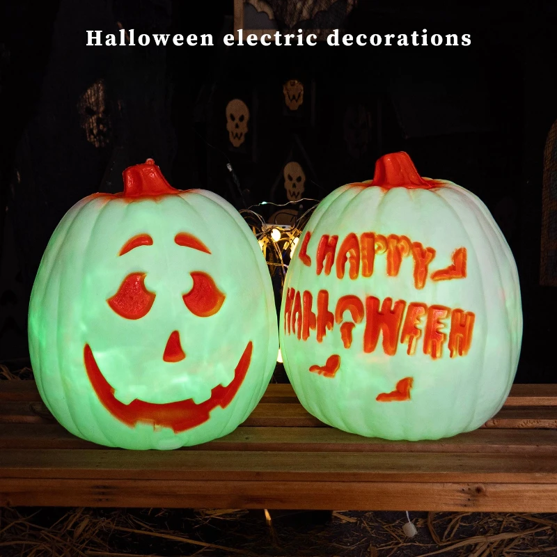 

Halloween Light-emitting and Sound-sensing Seven-color Pumpkin Lanterns Festive Party Bar Interior Decoration Items