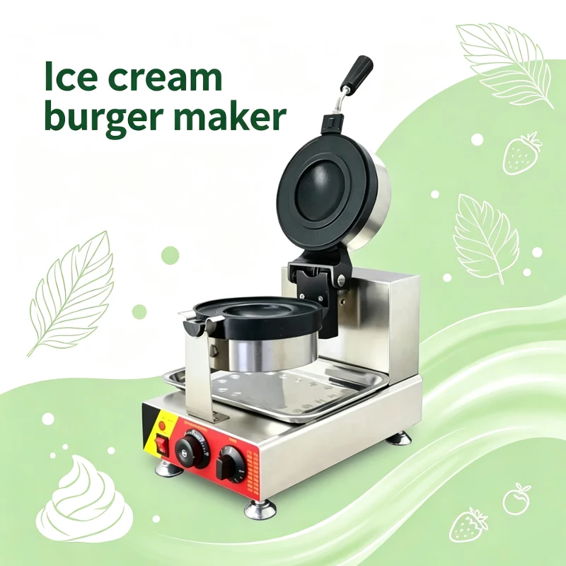 Small Household Pocket Bread Baking Machine, Electric Commercial Cream Ice Cream Sandwich Hamburger Machine