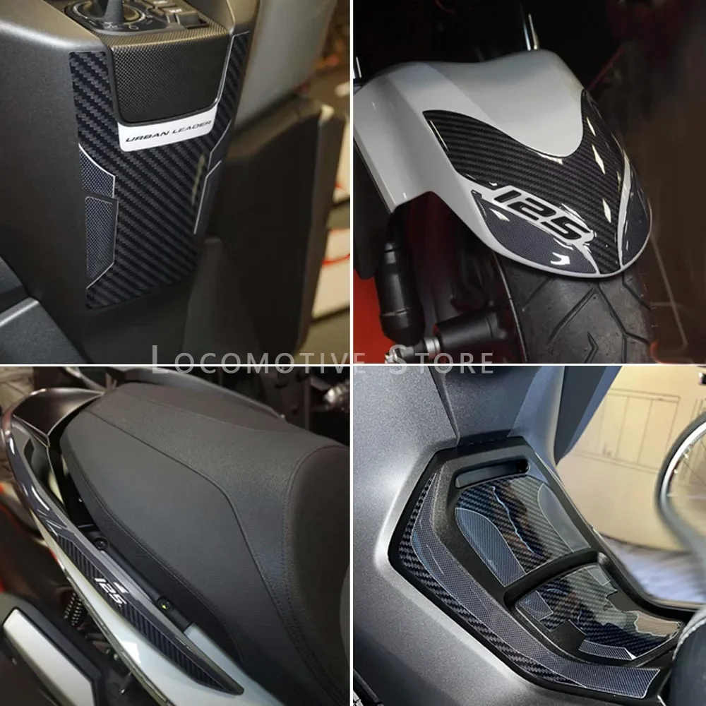 2023 Forza125 accesorios 3D Kit de pegatinas de resina epoxi protección para Honda Forza 125 2021 2022 2023 Forza125