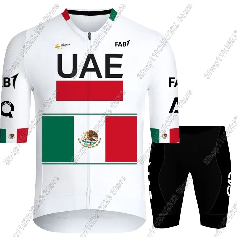 المكسيك الإمارات العربية المتحدة فريق 2026 الدراجات جيرسي مجموعة الصيف الرجال دراجة الملابس الطريق دراجة قمصان دعوى دراجة مريلة السراويل الجبلية Ropa مايوه