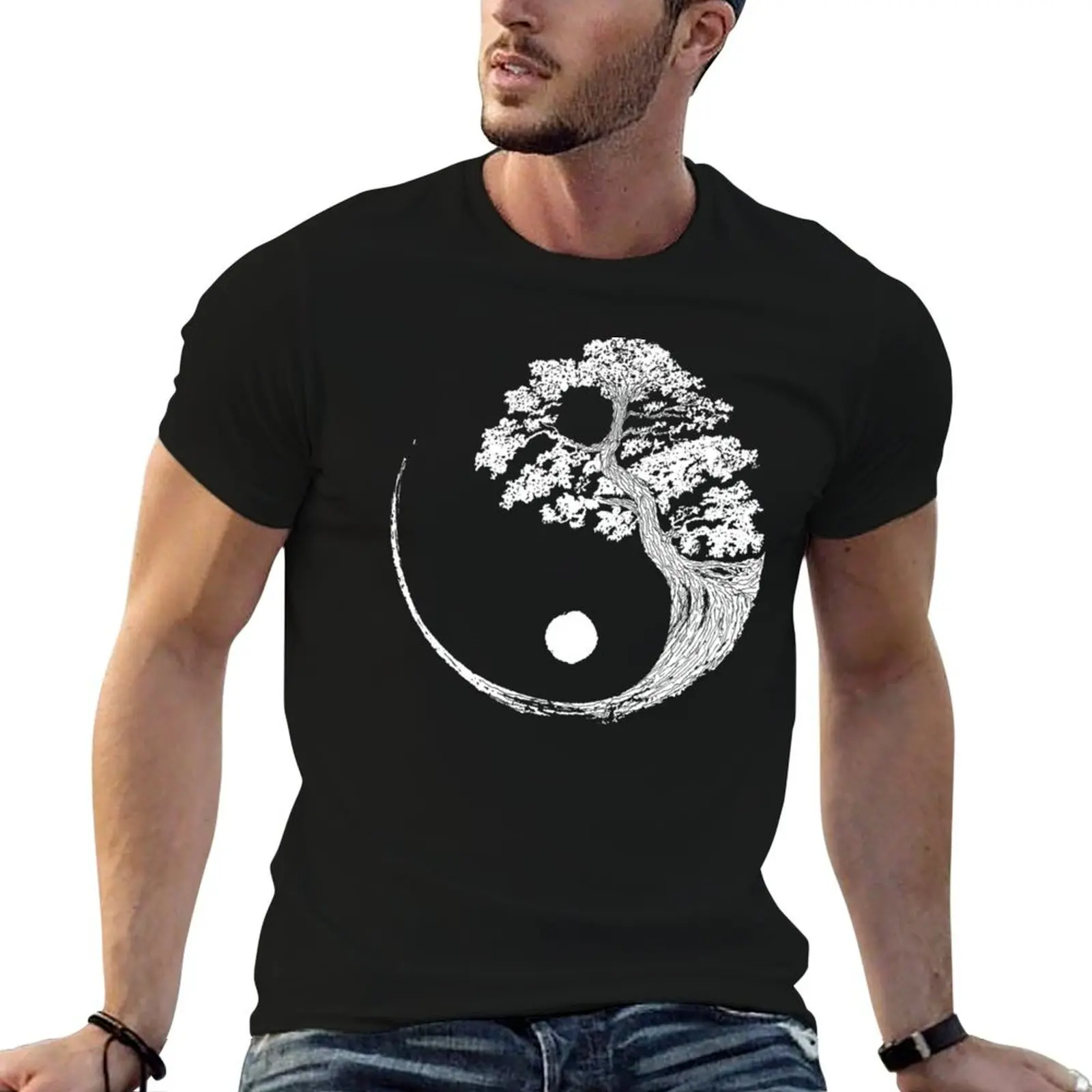 

Yin Yang Bonsai Tree Japanese Buddhist Zen T-Shirt t shirt for man man t shirts cotton t shirt man designer T-shirt