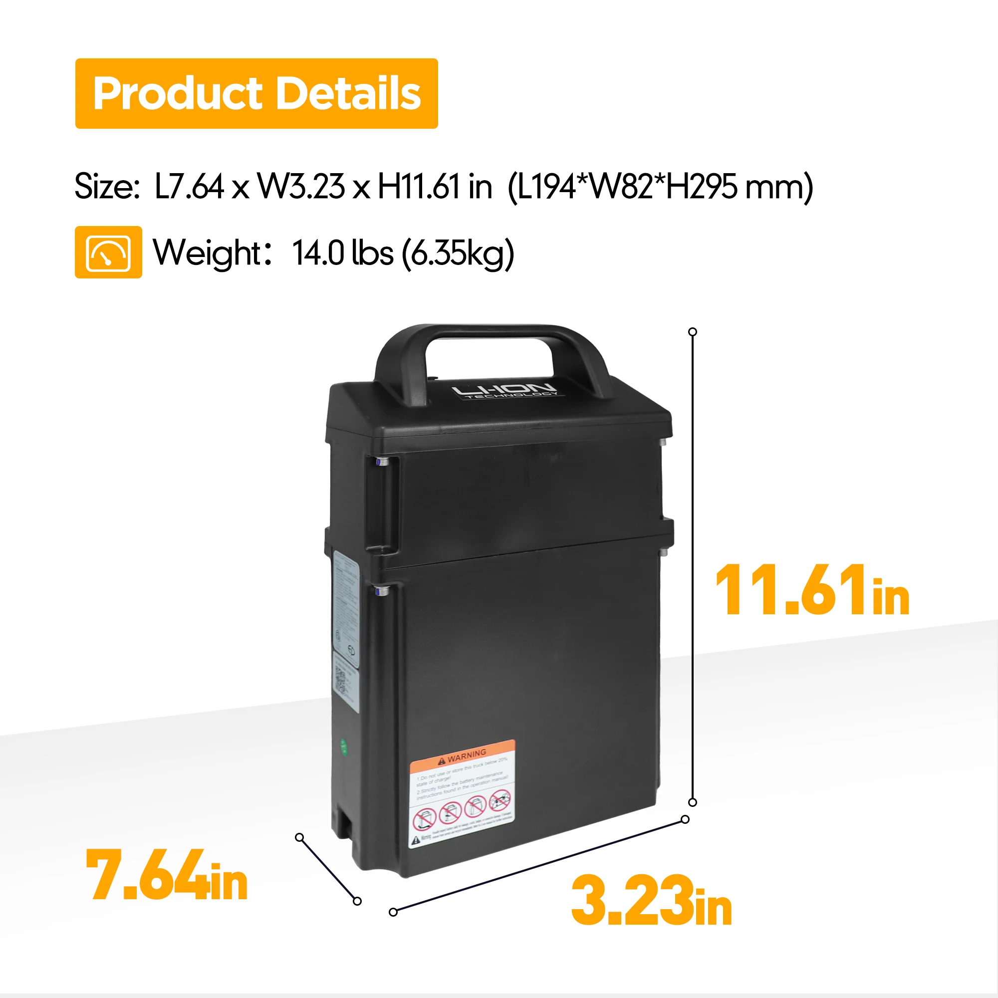Black 24V 20Ah Lithium Battery for Big Joe LPT26 LPT33 T40 EP Linde Pallet Truck Jack