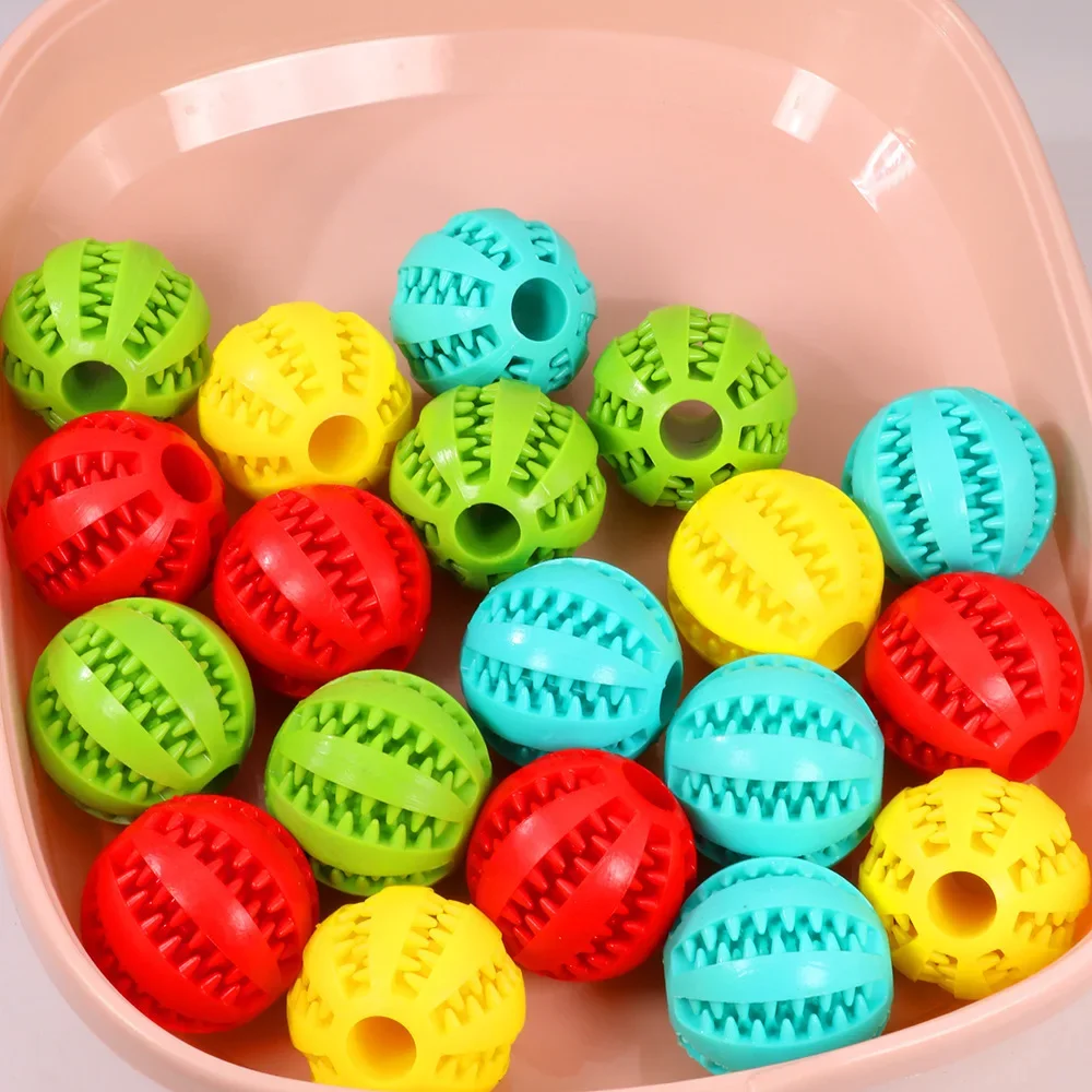 5cm Pet Dog Toy Interactive Rubber Balls for Small Large Dogs Puppy Cat Chewing Toys Pet Tooth Cleaning Indestructible Dog Ball