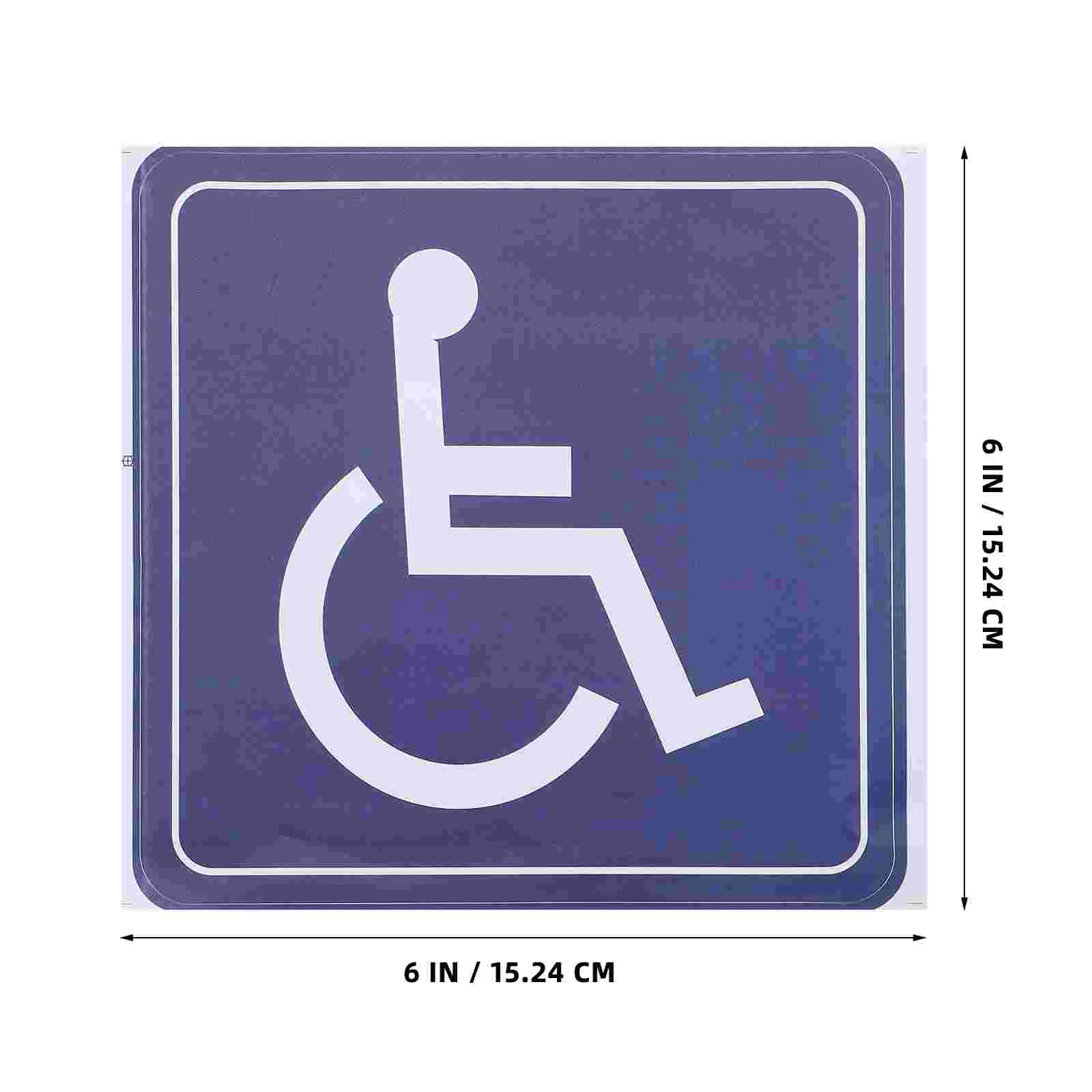 4 ชิ้น Handicap Access สติกเกอร์รถเข็นป้ายคนพิการสติ๊กเกอร์สัญลักษณ์ Pvc รถสํานักงาน